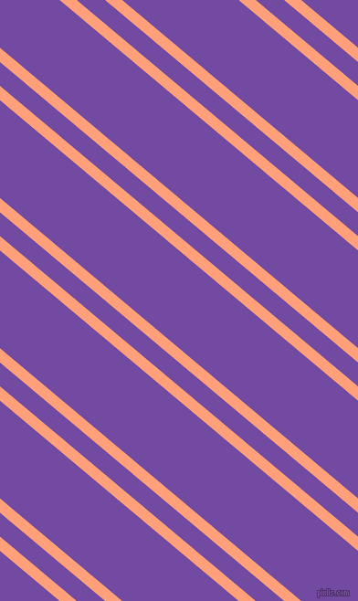 140 degree angle dual stripes line, 12 pixel line width, 20 and 82 pixel line spacing, Light Salmon and Studio dual two line striped seamless tileable