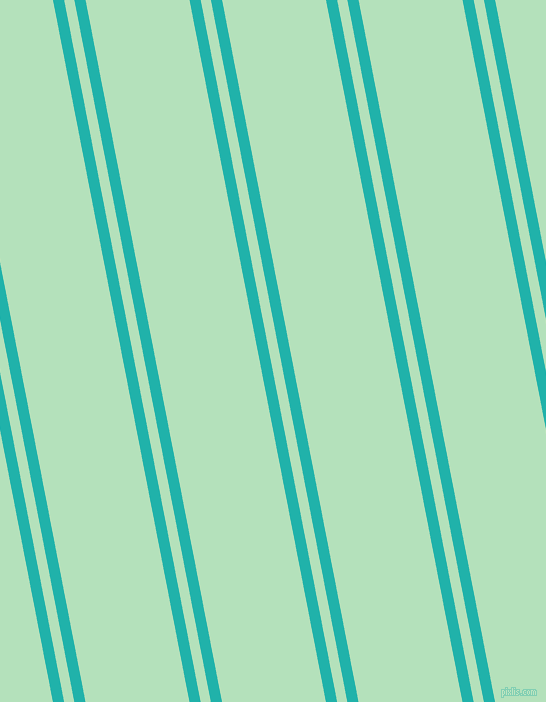 101 degree angles dual stripe lines, 11 pixel lines width, 10 and 102 pixels line spacing, Light Sea Green and Fringy Flower dual two line striped seamless tileable