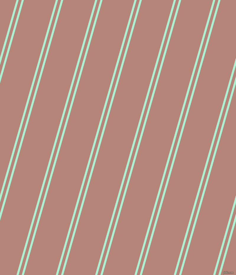 74 degree angles dual stripes line, 7 pixel line width, 10 and 104 pixels line spacing, Magic Mint and Brandy Rose dual two line striped seamless tileable
