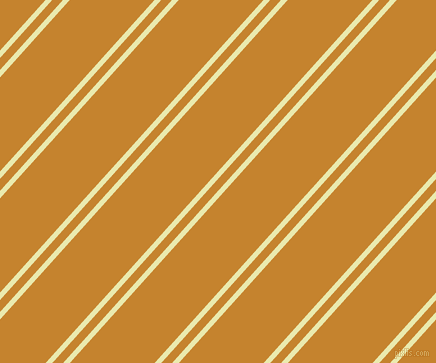48 degree angle dual stripes lines, 5 pixel lines width, 8 and 63 pixel line spacing, Medium Goldenrod and Geebung dual two line striped seamless tileable