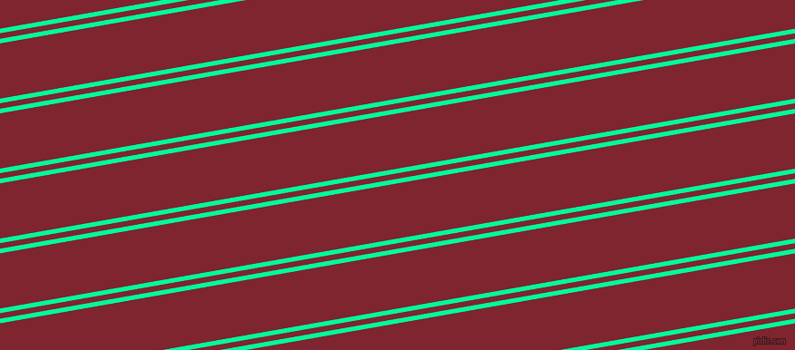 10 degree angles dual stripe lines, 5 pixel lines width, 6 and 60 pixels line spacing, Medium Spring Green and Scarlett dual two line striped seamless tileable