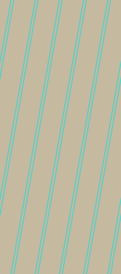 80 degree angle dual stripe line, 3 pixel line width, 6 and 64 pixel line spacing, Medium Turquoise and Sisal dual two line striped seamless tileable