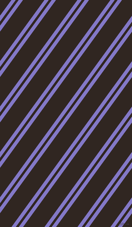 54 degree angles dual stripes lines, 12 pixel lines width, 8 and 59 pixels line spacing, Moody Blue and Wood Bark dual two line striped seamless tileable