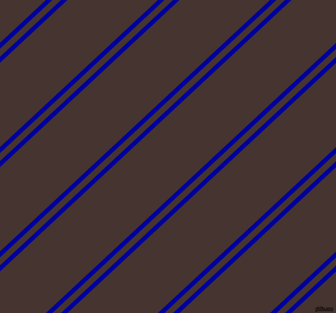 43 degree angle dual stripes line, 9 pixel line width, 12 and 126 pixel line spacing, New Midnight Blue and Rebel dual two line striped seamless tileable