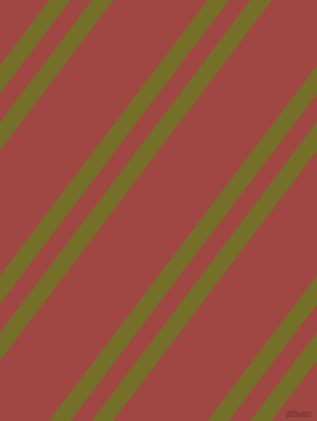 53 degree angles dual stripes lines, 24 pixel lines width, 24 and 106 pixels line spacing, Olivetone and Roof Terracotta dual two line striped seamless tileable