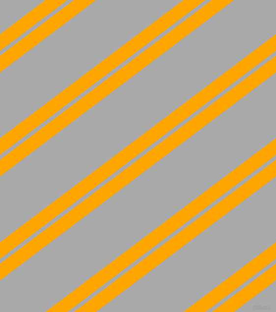 37 degree angles dual stripes lines, 27 pixel lines width, 8 and 107 pixels line spacing, Orange and Dark Gray dual two line striped seamless tileable