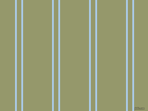 vertical dual line stripes, 6 pixel line width, 16 and 102 pixel line spacing, Pale Cornflower Blue and Avocado dual two line striped seamless tileable