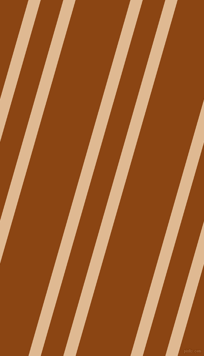 74 degree angles dual stripe lines, 24 pixel lines width, 44 and 107 pixels line spacing, Pancho and Saddle Brown dual two line striped seamless tileable