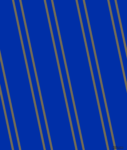 102 degree angles dual stripes line, 7 pixel line width, 16 and 71 pixels line spacing, Peat and International Klein Blue dual two line striped seamless tileable