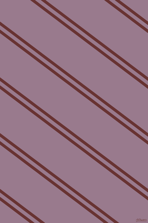 143 degree angles dual stripe line, 10 pixel line width, 12 and 122 pixels line spacing, Persian Plum and Mountbatten Pink dual two line striped seamless tileable
