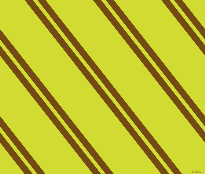 128 degree angle dual striped line, 21 pixel line width, 12 and 123 pixel line spacing, Raw Umber and Bitter Lemon dual two line striped seamless tileable