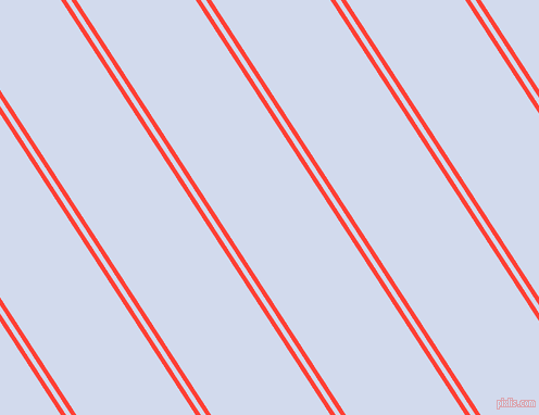 123 degree angles dual striped lines, 4 pixel lines width, 4 and 92 pixels line spacing, Red Orange and Hawkes Blue dual two line striped seamless tileable