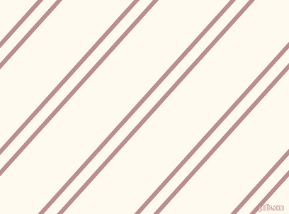 48 degree angles dual striped line, 6 pixel line width, 14 and 75 pixels line spacing, Rosy Brown and Floral White dual two line striped seamless tileable