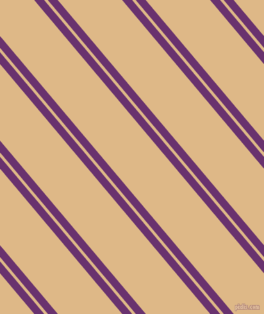 130 degree angle dual stripe line, 11 pixel line width, 4 and 71 pixel line spacing, Seance and Burly Wood dual two line striped seamless tileable