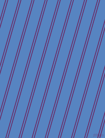 74 degree angle dual stripes line, 3 pixel line width, 4 and 34 pixel line spacing, Seance and Havelock Blue dual two line striped seamless tileable