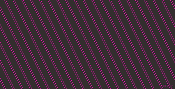 116 degree angles dual stripes line, 1 pixel line width, 4 and 21 pixels line spacing, Shocking Pink and Night Rider dual two line striped seamless tileable