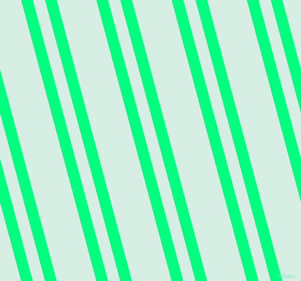 105 degree angle dual stripe line, 23 pixel line width, 24 and 78 pixel line spacing, Spring Green and White Ice dual two line striped seamless tileable