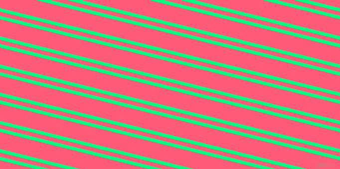 166 degree angle dual stripe line, 7 pixel line width, 8 and 33 pixel line spacing, Spring Green and Wild Watermelon dual two line striped seamless tileable