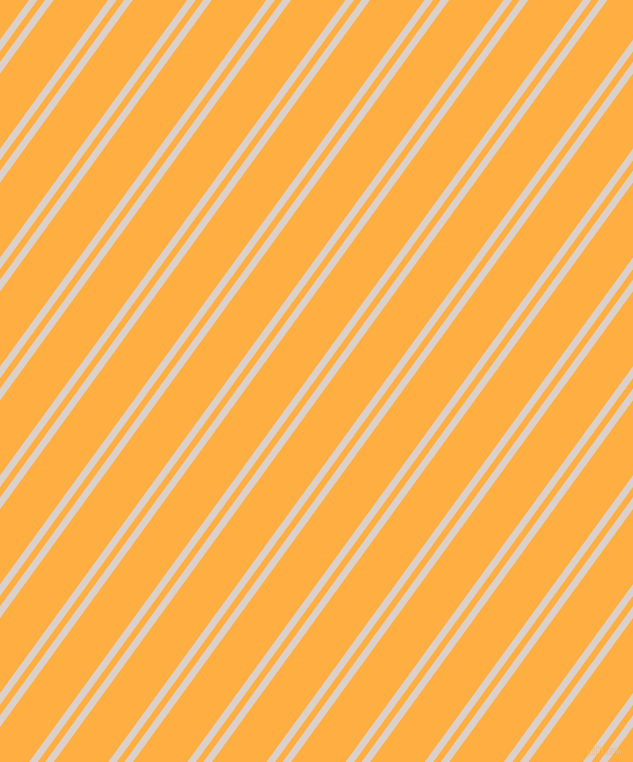 54 degree angles dual stripes line, 7 pixel line width, 6 and 44 pixels line spacing, Swiss Coffee and Yellow Orange dual two line striped seamless tileable