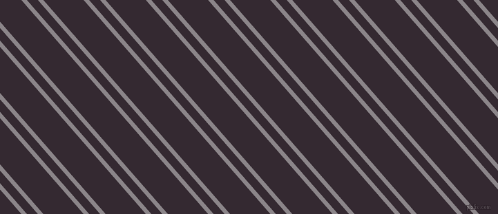 131 degree angles dual stripe lines, 6 pixel lines width, 12 and 44 pixels line spacingTaupe Grey and Melanzane dual two line striped seamless tileable