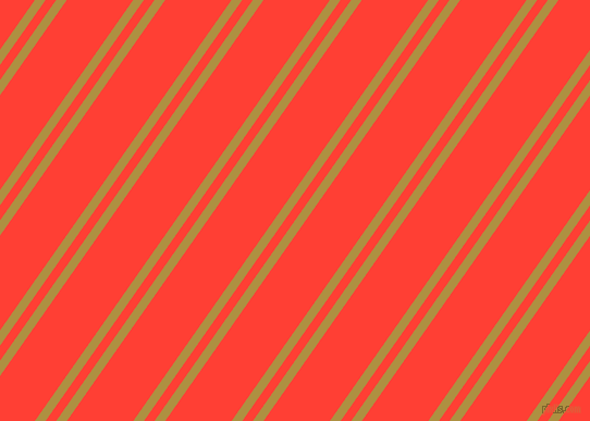 55 degree angle dual stripes lines, 8 pixel lines width, 8 and 50 pixel line spacing, Turmeric and Red Orange dual two line striped seamless tileable