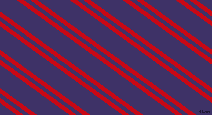144 degree angle dual striped lines, 14 pixel lines width, 12 and 62 pixel line spacing, Venetian Red and Minsk dual two line striped seamless tileable