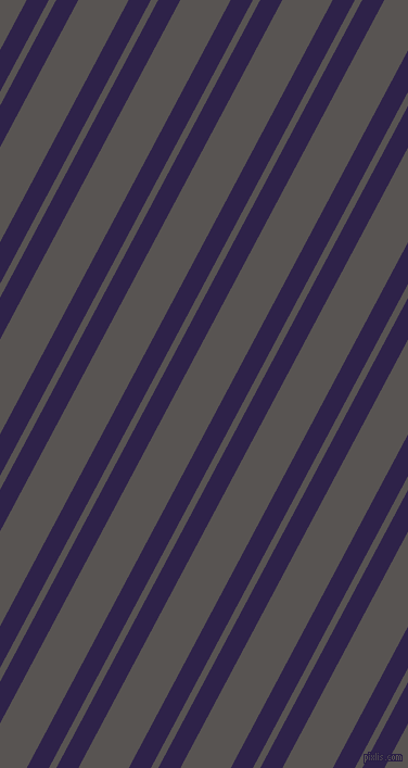 62 degree angle dual striped line, 18 pixel line width, 6 and 41 pixel line spacing, Violent Violet and Tundora dual two line striped seamless tileable
