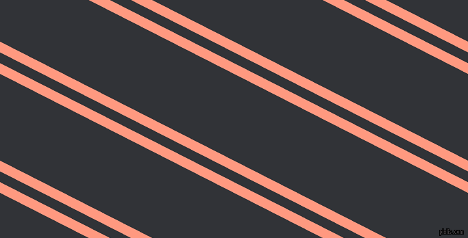 153 degree angle dual striped line, 14 pixel line width, 14 and 113 pixel line spacing, Vivid Tangerine and Ebony dual two line striped seamless tileable
