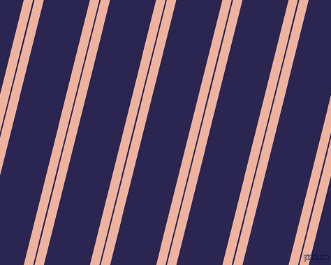 76 degree angle dual stripes line, 13 pixel line width, 2 and 64 pixel line spacing, Wax Flower and Paua dual two line striped seamless tileable