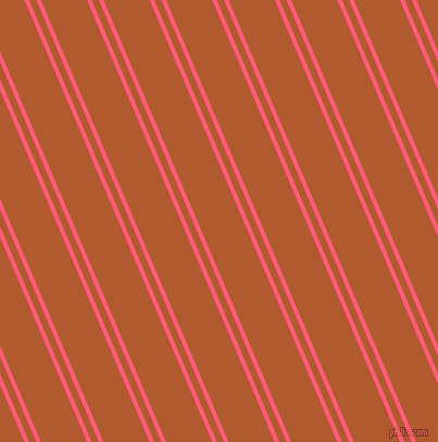 113 degree angles dual striped line, 4 pixel line width, 6 and 39 pixels line spacing, Wild Watermelon and Fiery Orange dual two line striped seamless tileable