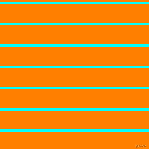 horizontal lines stripes, 8 pixel line width, 64 pixel line spacing, Aqua and Dark Orange horizontal lines and stripes seamless tileable