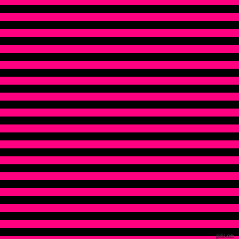 horizontal lines stripes, 16 pixel line width, 16 pixel line spacing, Black and Deep Pink horizontal lines and stripes seamless tileable