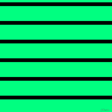 horizontal lines stripes, 16 pixel line width, 64 pixel line spacing, Black and Spring Green horizontal lines and stripes seamless tileable
