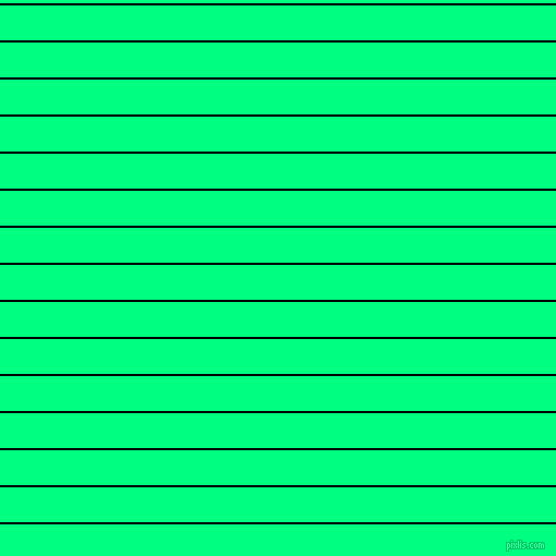 horizontal lines stripes, 2 pixel line width, 32 pixel line spacing, Black and Spring Green horizontal lines and stripes seamless tileable