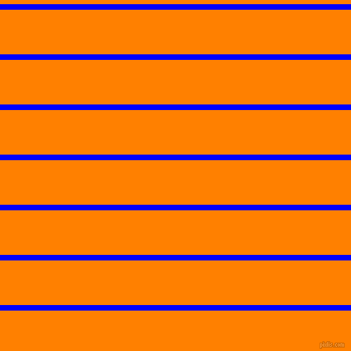 horizontal lines stripes, 8 pixel line width, 64 pixel line spacing, Blue and Dark Orange horizontal lines and stripes seamless tileable