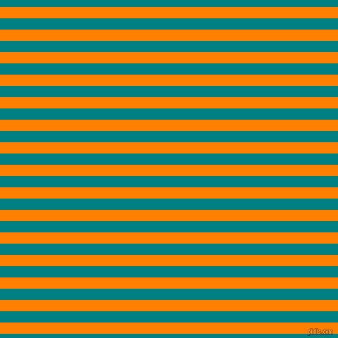horizontal lines stripes, 16 pixel line width, 16 pixel line spacing, Dark Orange and Teal horizontal lines and stripes seamless tileable
