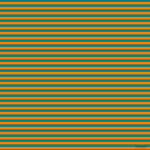 horizontal lines stripes, 8 pixel line width, 8 pixel line spacing, Dark Orange and Teal horizontal lines and stripes seamless tileable
