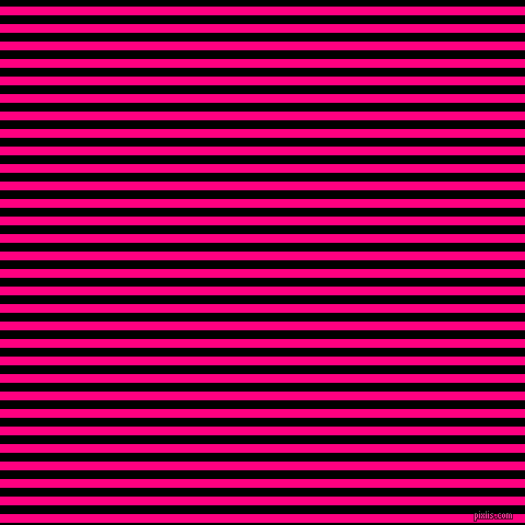 horizontal lines stripes, 8 pixel line width, 8 pixel line spacing, Deep Pink and Black horizontal lines and stripes seamless tileable