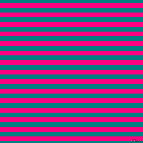 horizontal lines stripes, 16 pixel line width, 16 pixel line spacing, Deep Pink and Teal horizontal lines and stripes seamless tileable