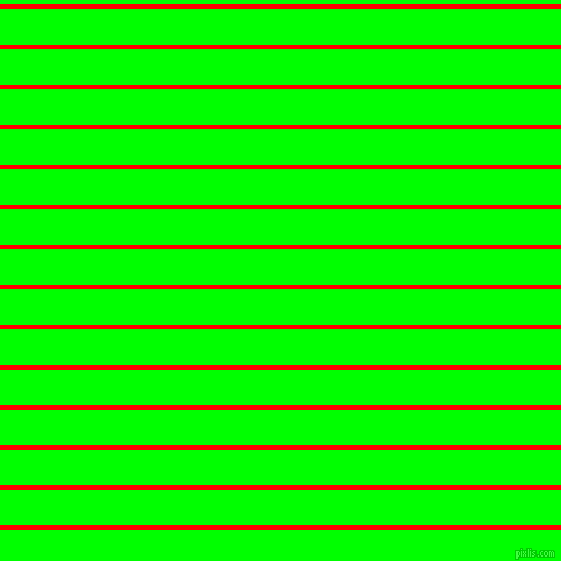 horizontal lines stripes, 4 pixel line width, 32 pixel line spacing, Red and Lime horizontal lines and stripes seamless tileable