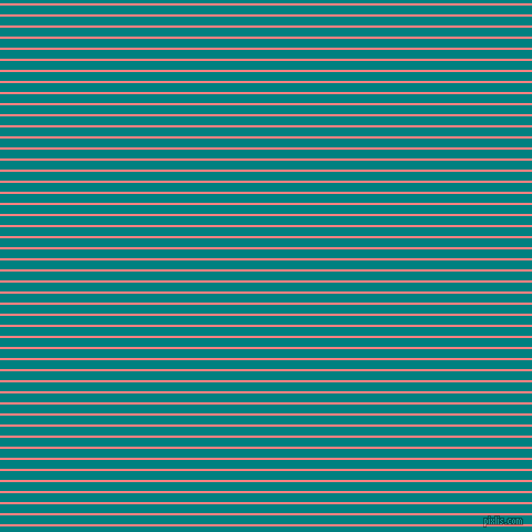 horizontal lines stripes, 2 pixel line width, 8 pixel line spacing, Salmon and Teal horizontal lines and stripes seamless tileable