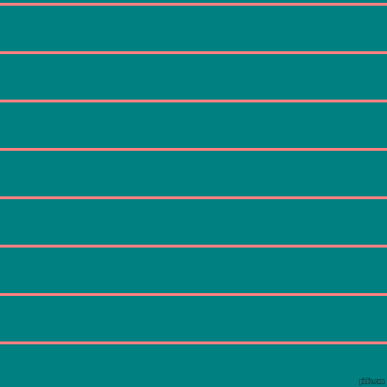 horizontal lines stripes, 4 pixel line width, 64 pixel line spacing, Salmon and Teal horizontal lines and stripes seamless tileable