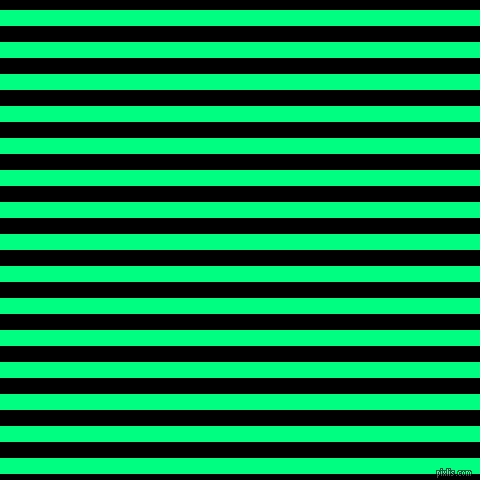 horizontal lines stripes, 16 pixel line width, 16 pixel line spacing, Spring Green and Black horizontal lines and stripes seamless tileable