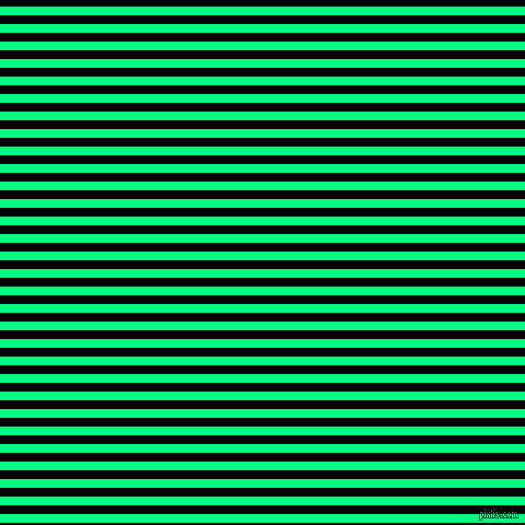 horizontal lines stripes, 8 pixel line width, 8 pixel line spacing, Spring Green and Black horizontal lines and stripes seamless tileable