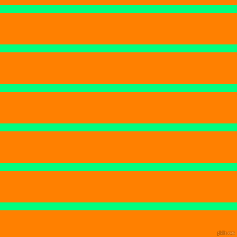horizontal lines stripes, 16 pixel line width, 64 pixel line spacing, Spring Green and Dark Orange horizontal lines and stripes seamless tileable