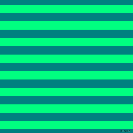 horizontal lines stripes, 32 pixel line width, 32 pixel line spacing, Spring Green and Teal horizontal lines and stripes seamless tileable