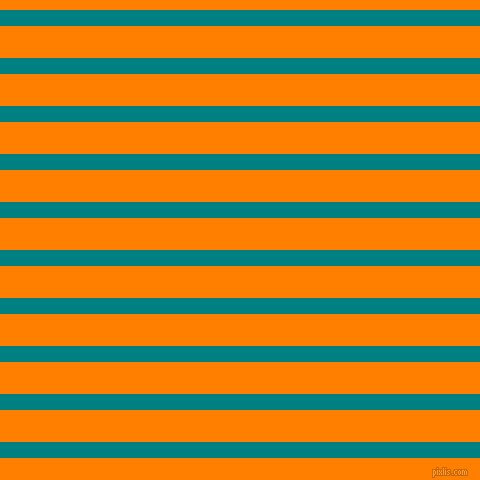 horizontal lines stripes, 16 pixel line width, 32 pixel line spacing, Teal and Dark Orange horizontal lines and stripes seamless tileable
