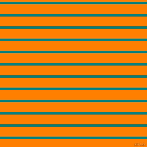 horizontal lines stripes, 8 pixel line width, 32 pixel line spacing, Teal and Dark Orange horizontal lines and stripes seamless tileable