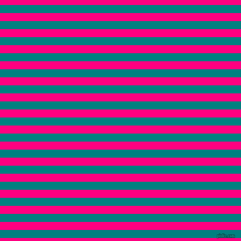 horizontal lines stripes, 16 pixel line width, 16 pixel line spacing, Teal and Deep Pink horizontal lines and stripes seamless tileable