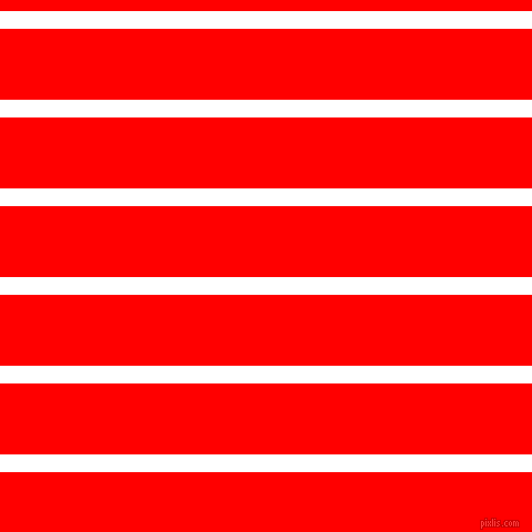 horizontal lines stripes, 16 pixel line width, 64 pixel line spacing, White and Red horizontal lines and stripes seamless tileable